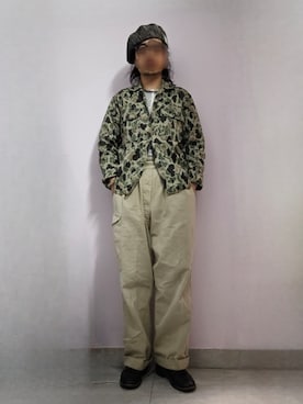 「VINTAGE（ヴィンテージ）のアイテム（シャツ/ブラウス）」を使った、setaroさん（メンズ・172cm）の秋コーディネート