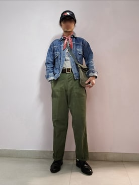 「Maison Kitsune(メゾンキツネ)のアイテム」を使った、setaroさん(メンズ・172cm)の春コーディネート