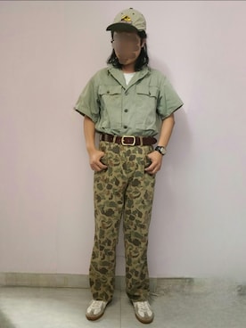 「アイテム（チノパンツ、その他）」を使った、setaroさん（メンズ・172cm）の夏コーディネート