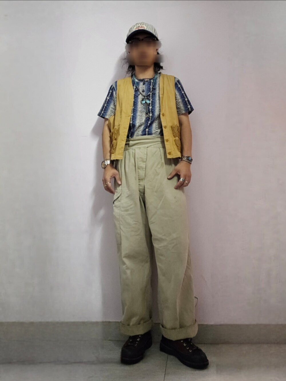 RRL（ダブル アール エル）の「ジャカードニット ジャージー ヘンリー 