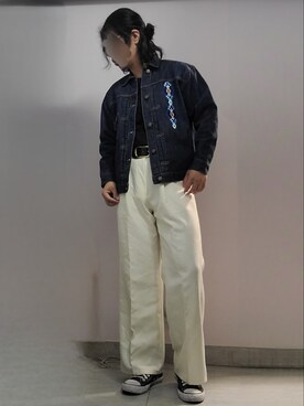 「initial（イニシャル）のアイテム（ジャケット/アウター）」を使った、setaroさん（メンズ・172cm）の春コーディネート