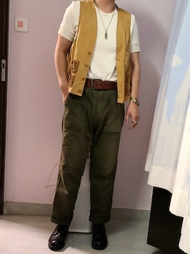 「CHAMULA（チャムラ）のアイテム（アクセサリー）」を使った、setaroさん（メンズ・172cm）の春コーディネート