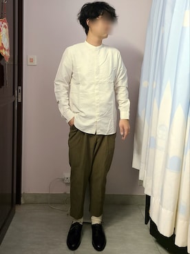 「initial（イニシャル）のアイテム」を使った、setaroさん（メンズ・172cm）の春コーディネート