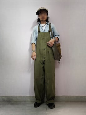 「アイテム（オールインワン・サロペット）」を使った、setaroさん（メンズ・172cm）の秋コーディネート