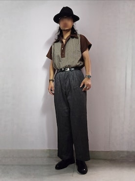 「アイテム（バングル/リストバンド）」を使った、setaroさん（メンズ・172cm）の夏コーディネート