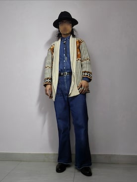 「アイテム（ピーコート）」を使った、setaroさん（メンズ・172cm）の冬コーディネート