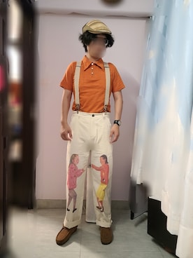「アイテム（ブーツ）」を使った、setaroさん（メンズ・172cm）の秋コーディネート