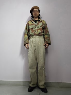 「アイテム（帽子、ブラウン系）」を使った、setaroさん（メンズ・172cm）の冬コーディネート