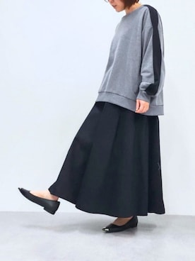 「Soiunique（スワユニーク）のアイテム（スカート）」を使った、cooさん（レディース・155cm）の秋コーディネート
