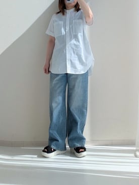 「レギュラー」｜「アイテム（サンダル）」を使った、cooさん（レディース・155cm）の夏コーディネート