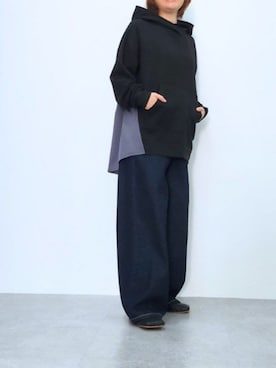 「アイテム（パーカー）」を使った、cooさん（レディース・155cm）の夏コーディネート