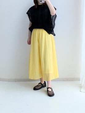 「150cm台コーデ」｜「アイテム（バレエシューズ）」を使った、cooさん（レディース・155cm）の春コーディネート