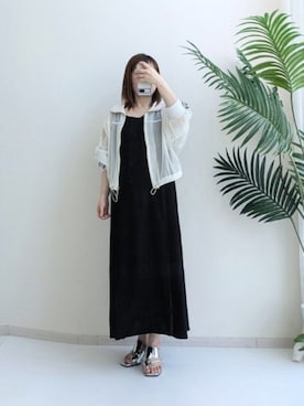 「レギュラー」｜「アイテム（ジャケット/アウター）」を使った、cooさん（レディース・155cm）の夏コーディネート