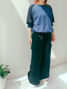 「レギュラー」｜「アイテム（スウェットパンツ）」を使った、cooさん（レディース・155cm）の夏コーディネート