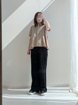 「レギュラー」｜「アイテム（サンダル）」を使った、cooさん（レディース・155cm）の夏コーディネート