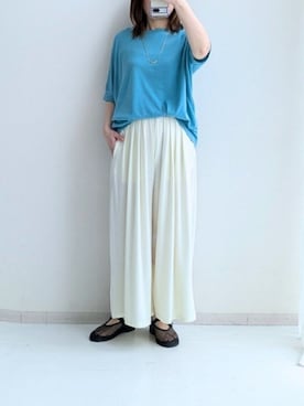 「150cm台コーデ」｜「アイテム（バレエシューズ）」を使った、cooさん（レディース・155cm）の春コーディネート