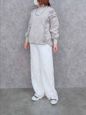 「GEVS.（ジェイヴィス）のアイテム」を使った、cooさん（レディース・155cm）の春コーディネート