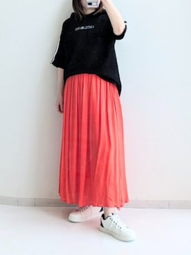 「レギュラー」｜「アイテム（スウェット）」を使った、cooさん（レディース・155cm）の春コーディネート