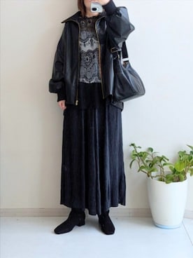 「プリーツパンツ」｜cooさん（レディース・155cm）の秋コーディネート