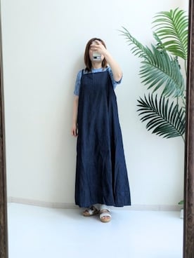 「レギュラー」｜「アイテム（ワンピース/ドレス）」を使った、cooさん（レディース・155cm）の夏コーディネート