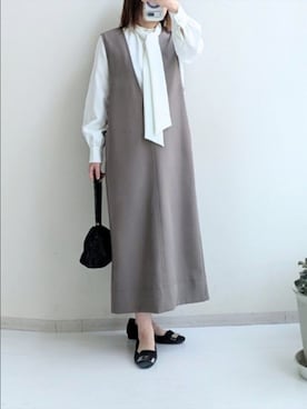 「アイテム（フォーマルスーツ/小物）」を使った、cooさん（レディース・155cm）の冬コーディネート