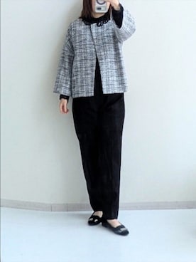 「アイテム（フォーマルスーツ/小物）」を使った、cooさん（レディース・155cm）の冬コーディネート