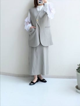 「アイテム（フォーマルスーツ/小物）」を使った、cooさん（レディース・155cm）の冬コーディネート