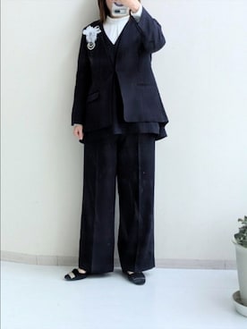 「アイテム（フォーマルスーツ/小物）」を使った、cooさん（レディース・155cm）の冬コーディネート