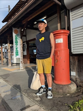 「アイテム（バッグ）」を使った、Unicoichiさん（メンズ・165cm）の夏コーディネート