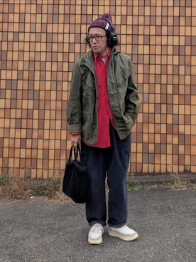 「MANASTASH（マナスタッシュ）のアイテム」を使った、Unicoichiさん（メンズ・165cm）の冬コーディネート