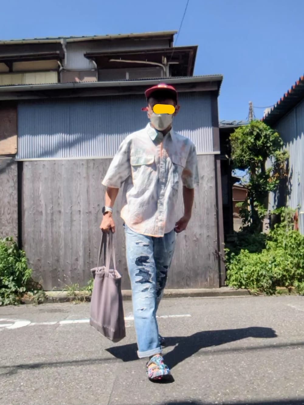 Unicoichiさんの「ROUND HOUSE WASHED TWILL FLAT VISOR BB CAP（ROUND HOUSE）」を使ったコーディネートの1枚目の写真