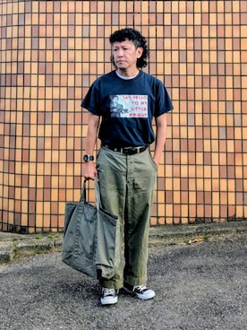 「CONVERSE ALL STAR（コンバースオールスター）のアイテム」を使った、Unicoichiさん（メンズ・165cm）の夏コーディネート
