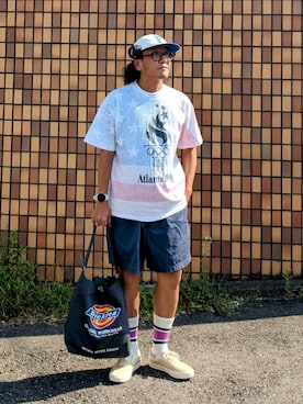 「アイテム（スリッポン）」を使った、Unicoichiさん（メンズ・165cm）の夏コーディネート