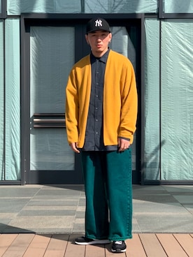 「アイテム（帽子）」を使った、kztzzzさん（メンズ・176cm・20代）の春コーディネート