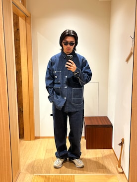 「アイテム（カバーオール）」を使った、kztzzzさん（メンズ・176cm）の秋コーディネート
