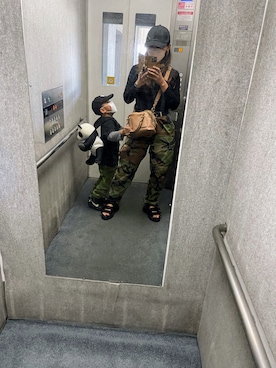 「GRL（グレイル）のアイテム（サンダル）」を使った、haru8haru8さん（キッズ・110cm）の春コーディネート