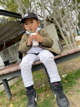 「ヒラキ（ヒラキ）のアイテム（ジャケット/アウター）」を使った、haru8haru8さん（キッズ・110cm）の春コーディネート