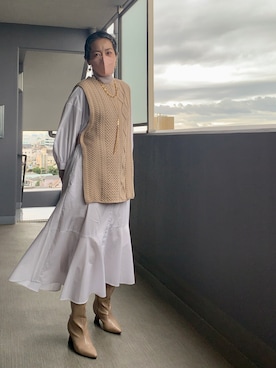 「アイテム（ワンピース/ドレス）」を使った、OBASanNOʕ•ᴥ•ʔさん（レディース・161cm・40代）の秋コーディネート