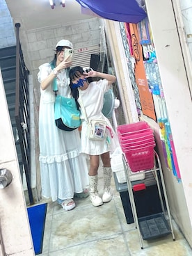 「アイテム（サンダル）」を使った、OBASanNOʕ•ᴥ•ʔさん（レディース・161cm・40代）の夏コーディネート