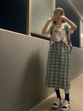 「アイテム（Tシャツ/カットソー）」を使った、OBASanNOʕ•ᴥ•ʔさん（レディース・161cm・40代）の夏コーディネート