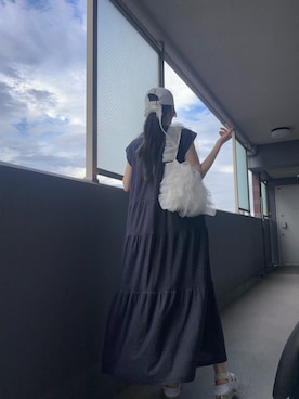 「アイテム（帽子）」を使った、OBASanNOʕ•ᴥ•ʔさん（レディース・161cm・40代）の夏コーディネート