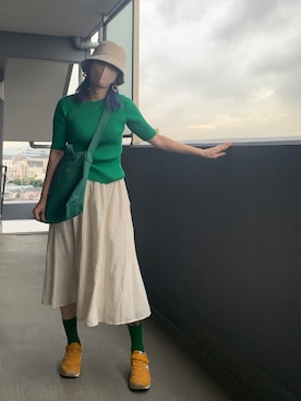 「アイテム（ワンピース/ドレス）」を使った、OBASanNOʕ•ᴥ•ʔさん（レディース・161cm・40代）の秋コーディネート