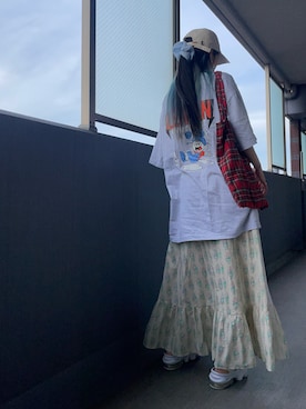 「アイテム（スカート）」を使った、OBASanNOʕ•ᴥ•ʔさん（レディース・161cm・40代）の夏コーディネート