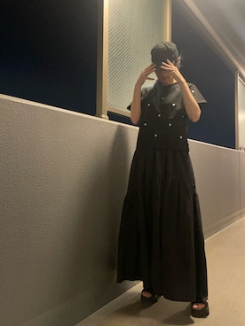「アイテム（キャップ）」を使った、OBASanNOʕ•ᴥ•ʔさん（レディース・161cm・40代）の夏コーディネート
