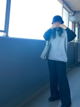 「FLIP THE SCRIPT（フリップザスクリプト）のアイテム（ベスト）」を使った、OBASanNOʕ•ᴥ•ʔさん（レディース・161cm）の秋コーディネート