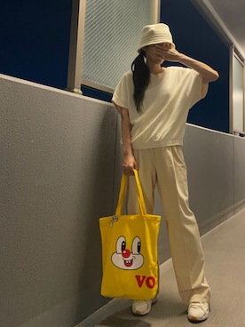 「アイテム（帽子）」を使った、OBASanNOʕ•ᴥ•ʔさん（レディース・161cm・40代）の秋コーディネート