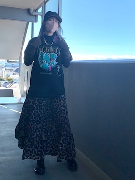 「ワークキャップ」｜「アイテム（ブーツ）」を使った、OBASanNOʕ•ᴥ•ʔさん（レディース・161cm）の秋コーディネート