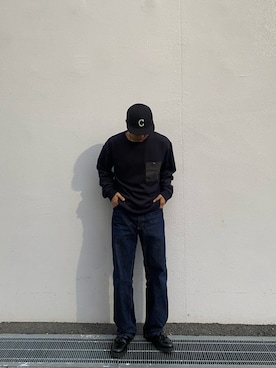 「AVIREX（アヴィレックス）のアイテム（その他トップス）」を使った、木山皓介さん（メンズ・174cm）の冬コーディネート