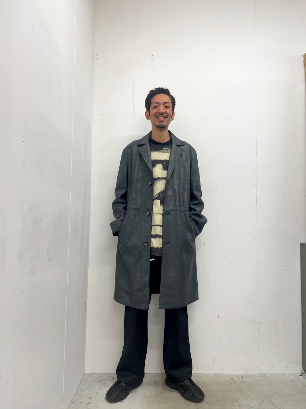 DIESEL（ディーゼル）の「メンズ レザージャケット ロング フェイク