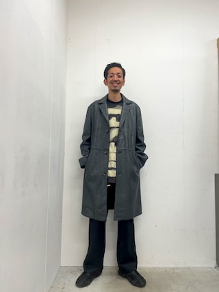 DIESEL（ディーゼル）の「メンズ レザージャケット ロング フェイク